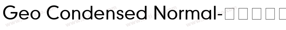 Geo Condensed Normal字体转换